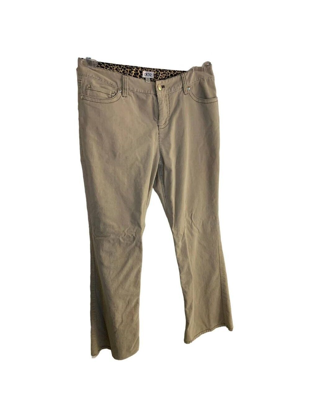 Cache Women's Classic Fit Brown Tan Bootcut Corduroy Jean Pants Size 10
